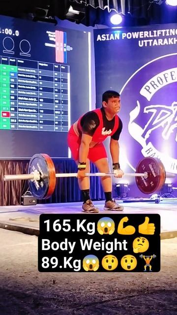 165.Kg Deadlift 🇮🇳weight 89.Kg😲ConvenationLift #shorts😱#powerlifting#viralshort #youtubeshorts🥱