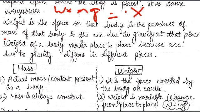 GRAVITATION | Mass and weight | Part-4 | Class-9 | Term-2 | SWP