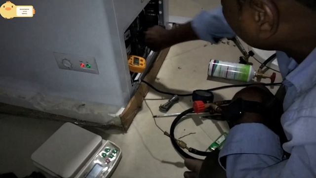 how to new glass line deep freezer gas charging न्यू डीप फ्रीजर में गैस चार्ज कैसे करें ग्लास लाइंड