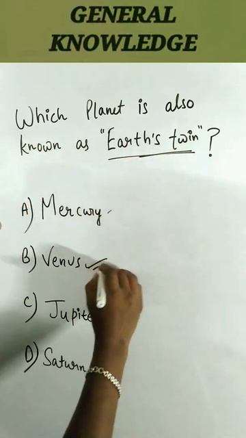 Solar System | Which planet is also known as Earth's twin ?