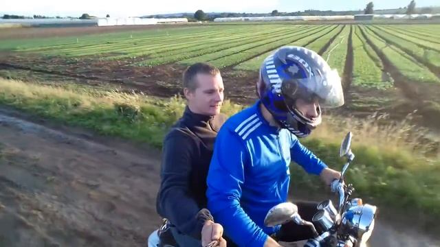 Crash with a 50cc scooter on field LOL