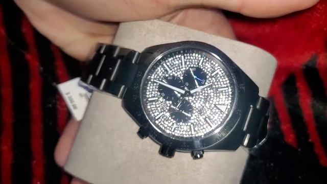 Michael Kors Oversized Layton Pave Black Tone Watch