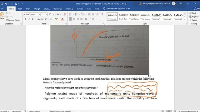Tg And Molecular Weight