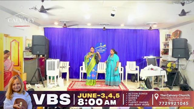 VBS Live | Day-1 | The Calvary Church Vijayawada | Pastor Yesupadam | Ms Deevena