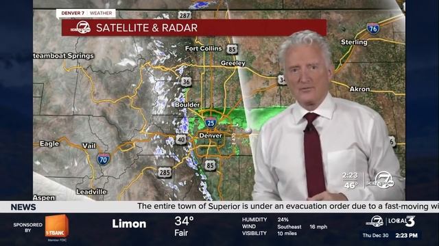 115 mph gust recorded southwest of Rocky Flats