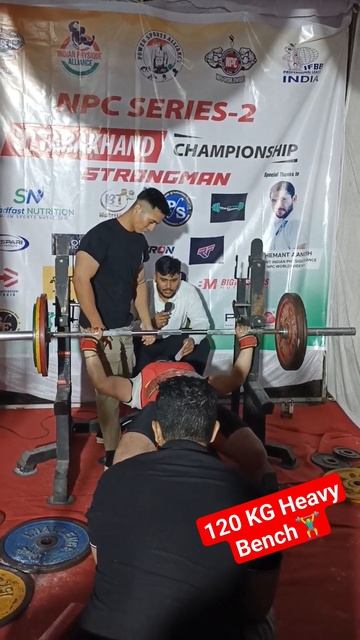 120 KG Heavy Bench Press🏋️♂️ Body Weight 83kg🔥 #shorts #bodybuilding #powerlifting #workout #gym
