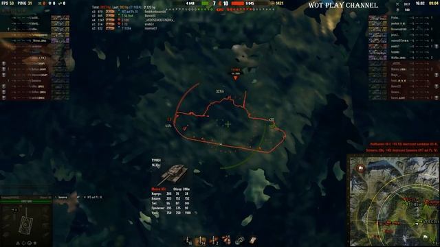 Object 140  10 800 damage in obj140 1vs4  Mountain Pass  World of Tanks
