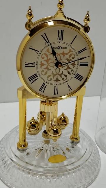 Howard Miller Quartz Anniversary Clock Lead Crystal Base