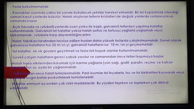 6)Bakım Onarım - Yük ve Malzeme Taşıma Yöntemleri - I