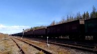 2ТЭ116-1432. Даёт копоти с тяжёлым поездом. Станция Чална-Онежская.