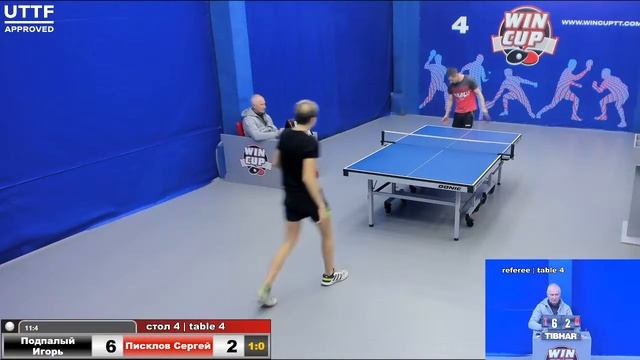 13:30 Подпалый Игорь 3-0 Писклов Сергей стол 4  Юг-1  16.01.21
