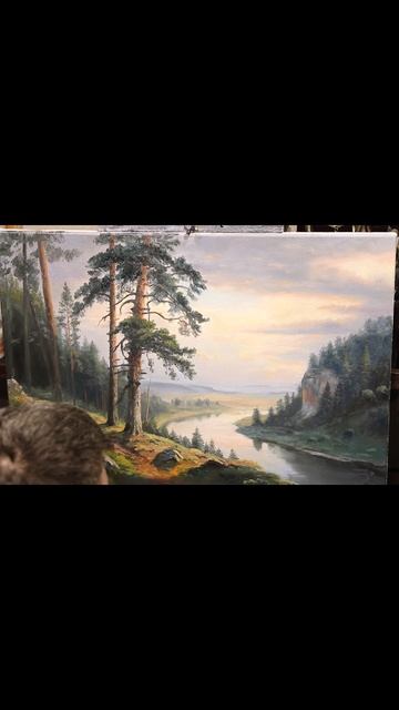 Картина маслом "Вечерний моцион" shorts #art #творчество #искусство
