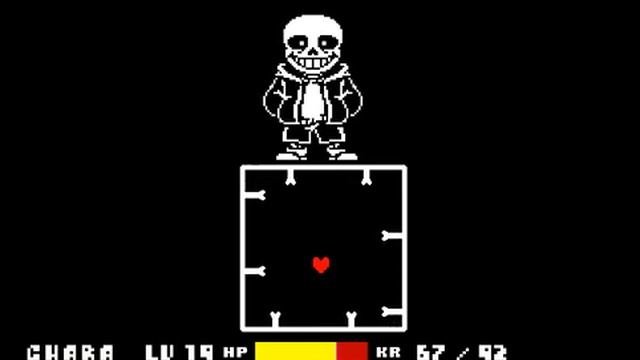Битва с Last Breath Sans 1 фаза(последняя атака не пройдена)