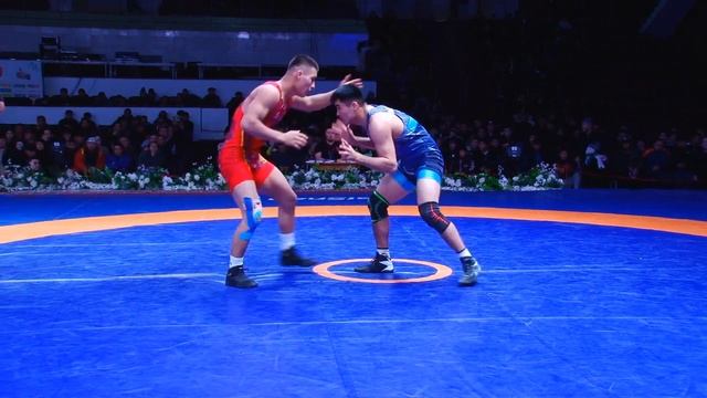ГРЕКО-РИМСКАЯ БОРЬБА. Чемпионат Кыргызстана-2024. 77 кг 1\8 Марс уулу Эрлан-Раимбек уулу Султанмура