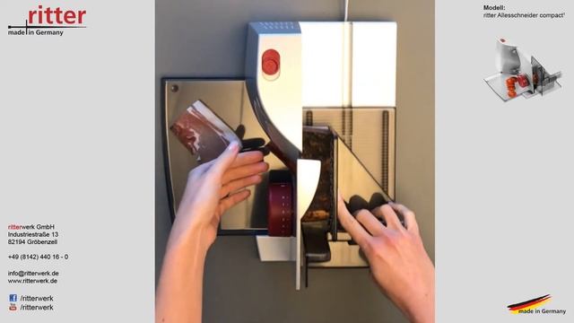 Speck schneiden mit dem ritter-Allesschneider compact 1