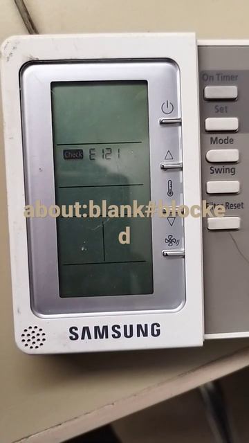 Samsung vrv inverter E121 ERROR