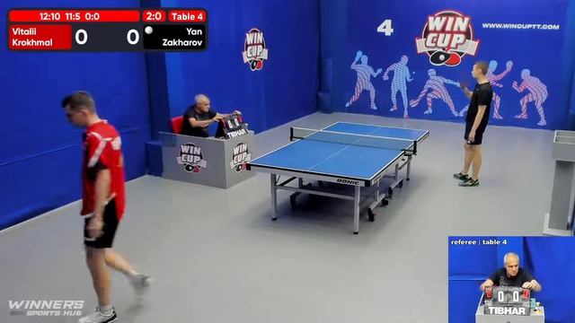 17:30 Крохмаль Виталий 3-1 Захаров Ян   стол 4  ЮГ-3  06.06.22