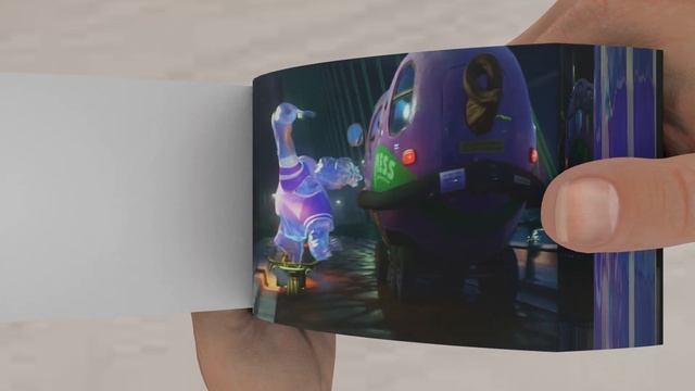 Ember and Wade Ripple riding motorcycles on the street-Elemental Flipbook Animation
