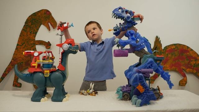 Ultra Ice T-Rex vs Brachiosaurus Blaze.
