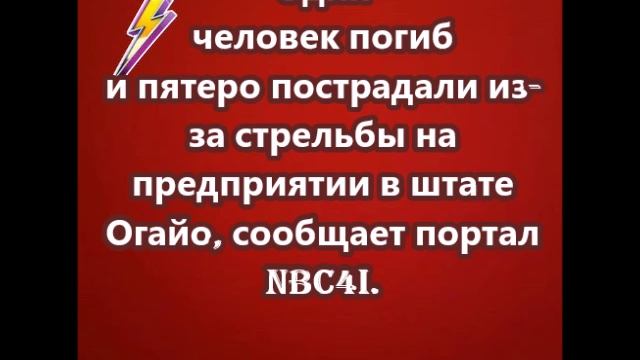 Один человек погиб и пятеро пострадали из-за стрельбы на предприятии в штате Огайо