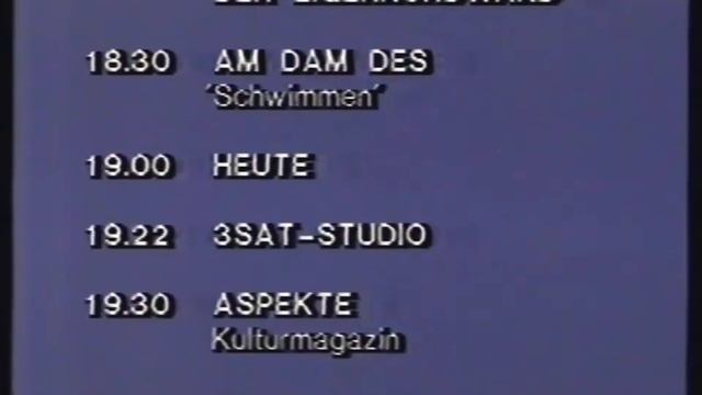 Программа передач, гимн и конец эфира (ORF 2 Австрия, 22.07.1988)