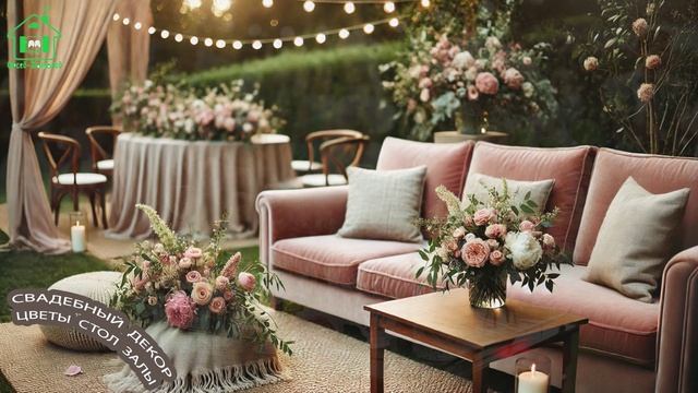Свадебный декор оформление стола и зала цветами и композициями 💐👰🏻💘 выпуск (8)