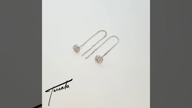 Серьги (протяжки) "Цветочная лирика" Toccata jewelry СГ412-3002-310