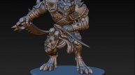 Wolf(Werewolf). Sculpture in Blender.