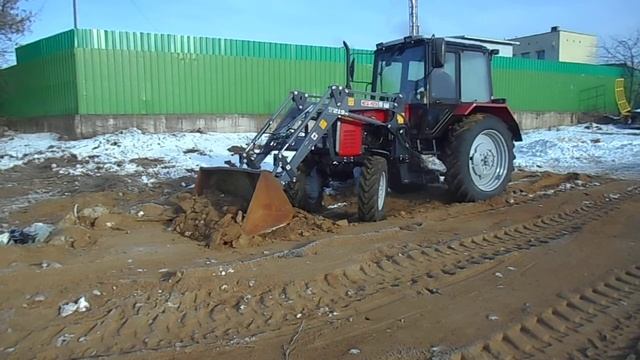 Испытания фронтального погрузчика Т 219 "Вепрь"