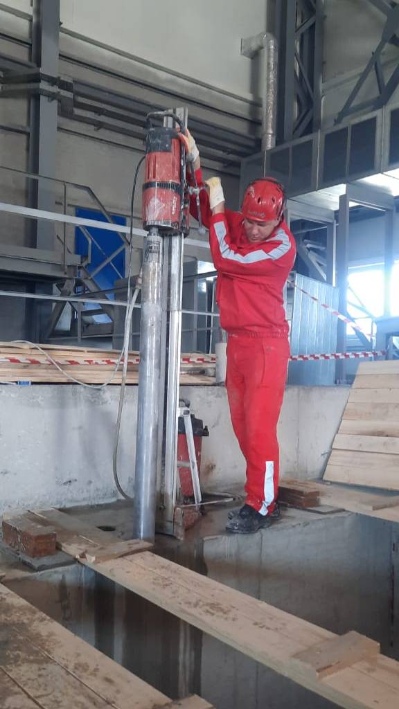 Алмазное "бурение" сверление отверстий в железобетоне