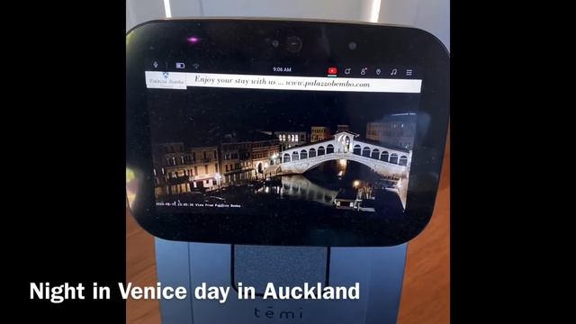 Following by a real-time view of Venice, enjoy a nice coffee in Auckland