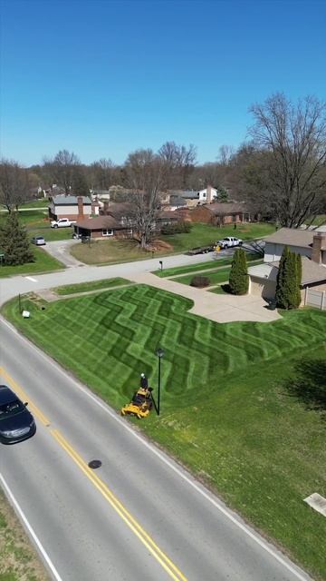 The WATERMELON cut #lawncare #satisfying