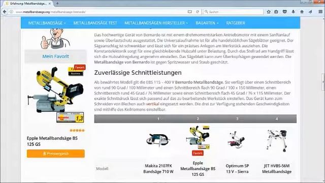 Metallbandsäge Bernardo | Infos, Tipps und Testsieger | MetallBandSaege.org