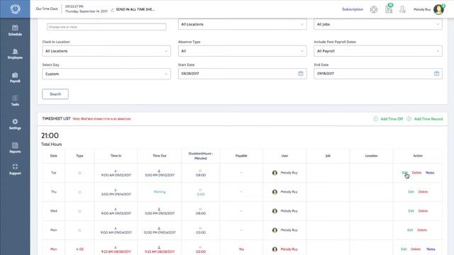 Getting to Know the Timesheet Tab with Time Clock Wizard