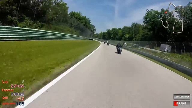Motovid 7/11/16 Yellow session 5 Road America VFR800