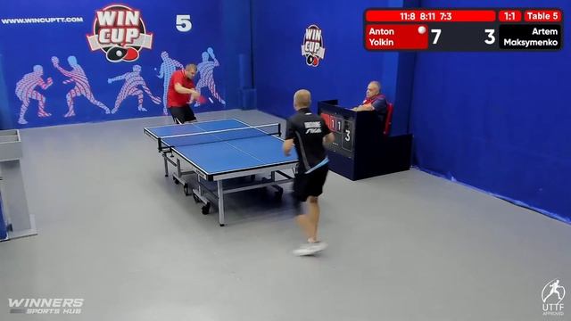 16:30 Anton Yolkyn 3-2  Artem Maksymenko  South 4 WIN CUP 13.09.2022 WINCUP | TABLE TENNIS