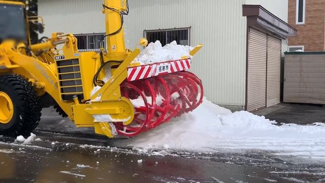 【除雪車】排雪終了後の雪に苦しみながらの拡幅除雪 北海道名寄市