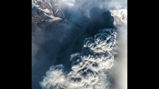 Satellite Imagery Captures Shiveluch Eruption