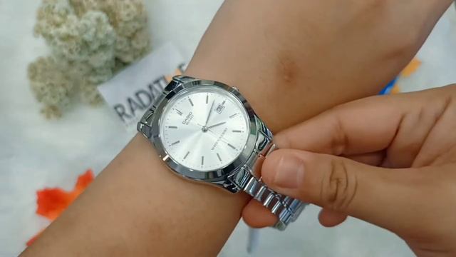 Casio Enticer Gent's Silver Dial Silver Stainless Steel
