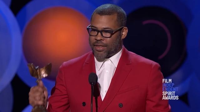 JORDAN PEELE wins Best Director for GET OUT at the 2018 Film Independent Spirit Awards