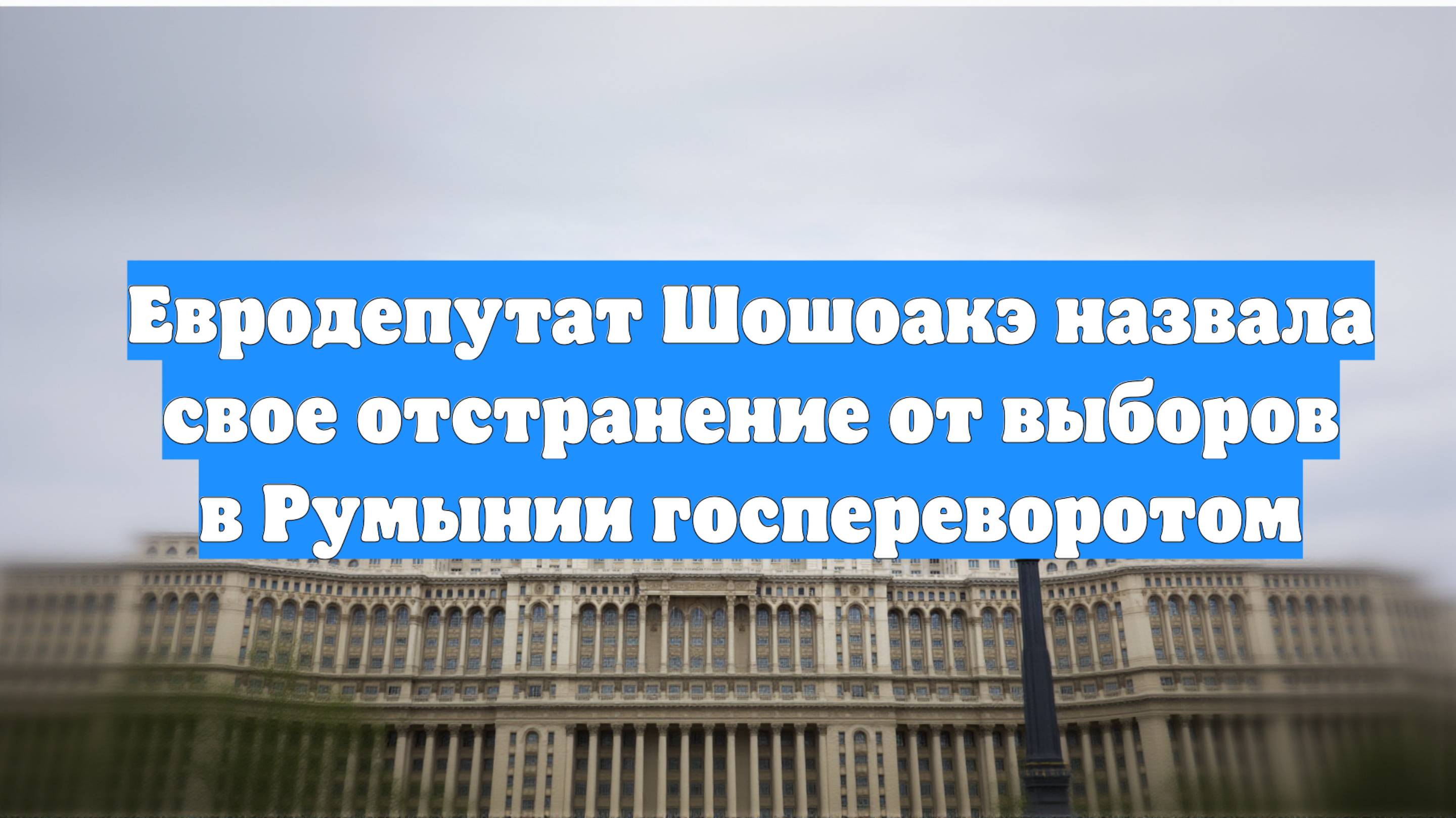 Евродепутат Шошоакэ назвала свое отстранение от выборов в Румынии госпереворотом