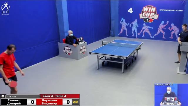 03:50 Гаценко Дмитрий (3:1) Наумович Владимир  стол 4  ЮГ-4  26.11.21
