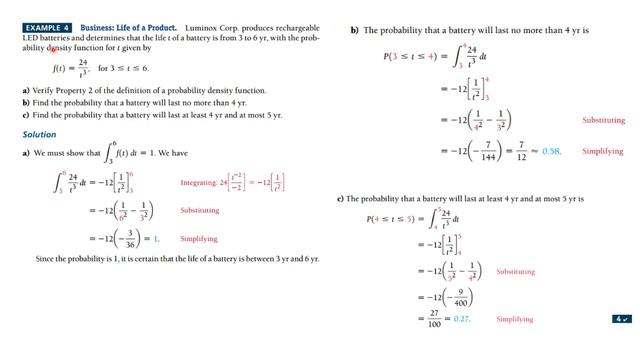 2134 Probability and definite and improper integrals