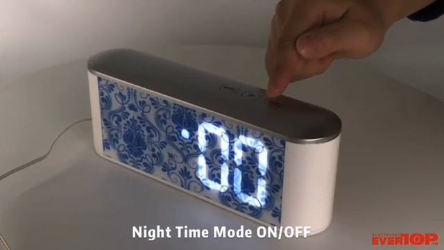 Touch key tabel LED mirror alarm clock ET668