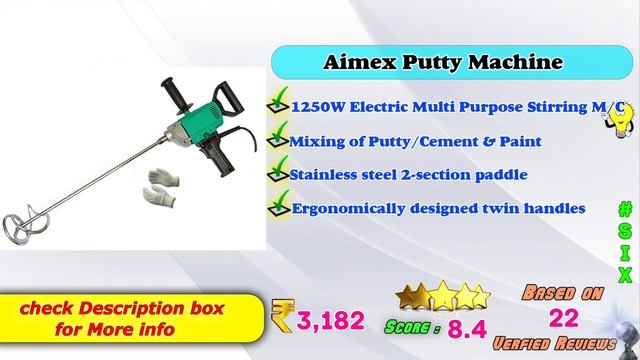 ✅Top 8 Best Putty Mixer Machine In India 2022 With Price |Paint and Cement mixer Review & Compariso