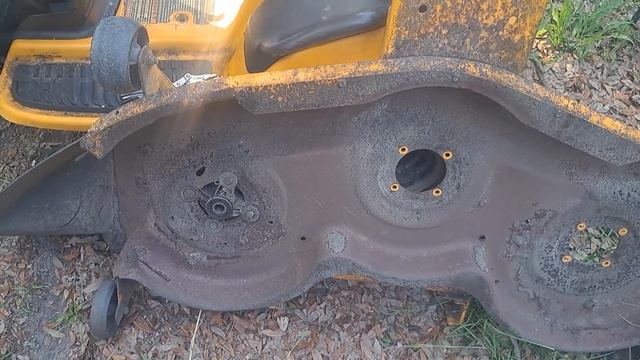 cub cadet lt1045 deck rebuild pulley spindle belt blades