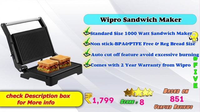 ✅ Top 5 Best Sandwich Maker In India 2023 With Price |Grill Sandwich Maker Review & Comparison