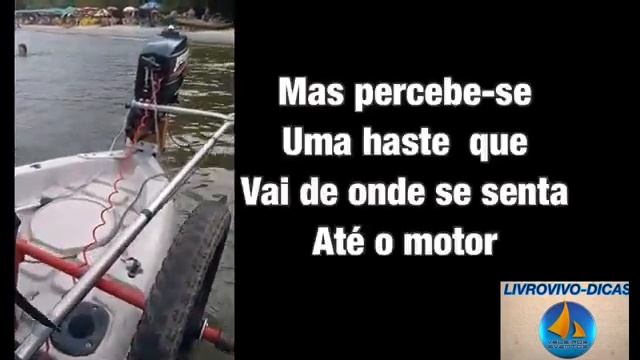 Motor Mercury 3.3 no caiaque caiman 100