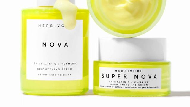 HERBIVORE Brightening + Glow Skincare - Vitamin C + Turmeric to Visibly Improve the Look