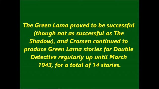 --The Green Lama--
